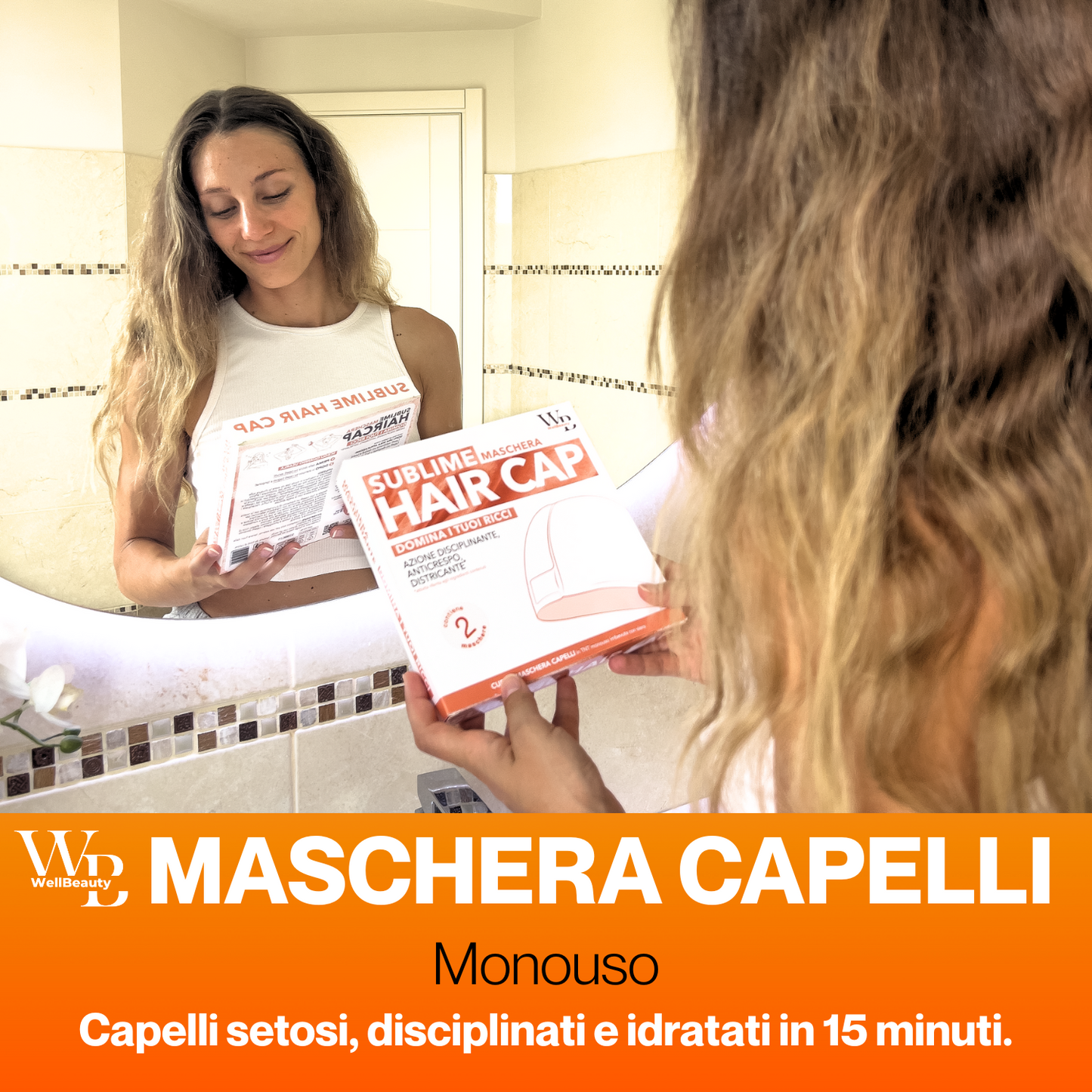 Wellbeauty Maschera Capelli Monouso Anticrespo Disciplinante