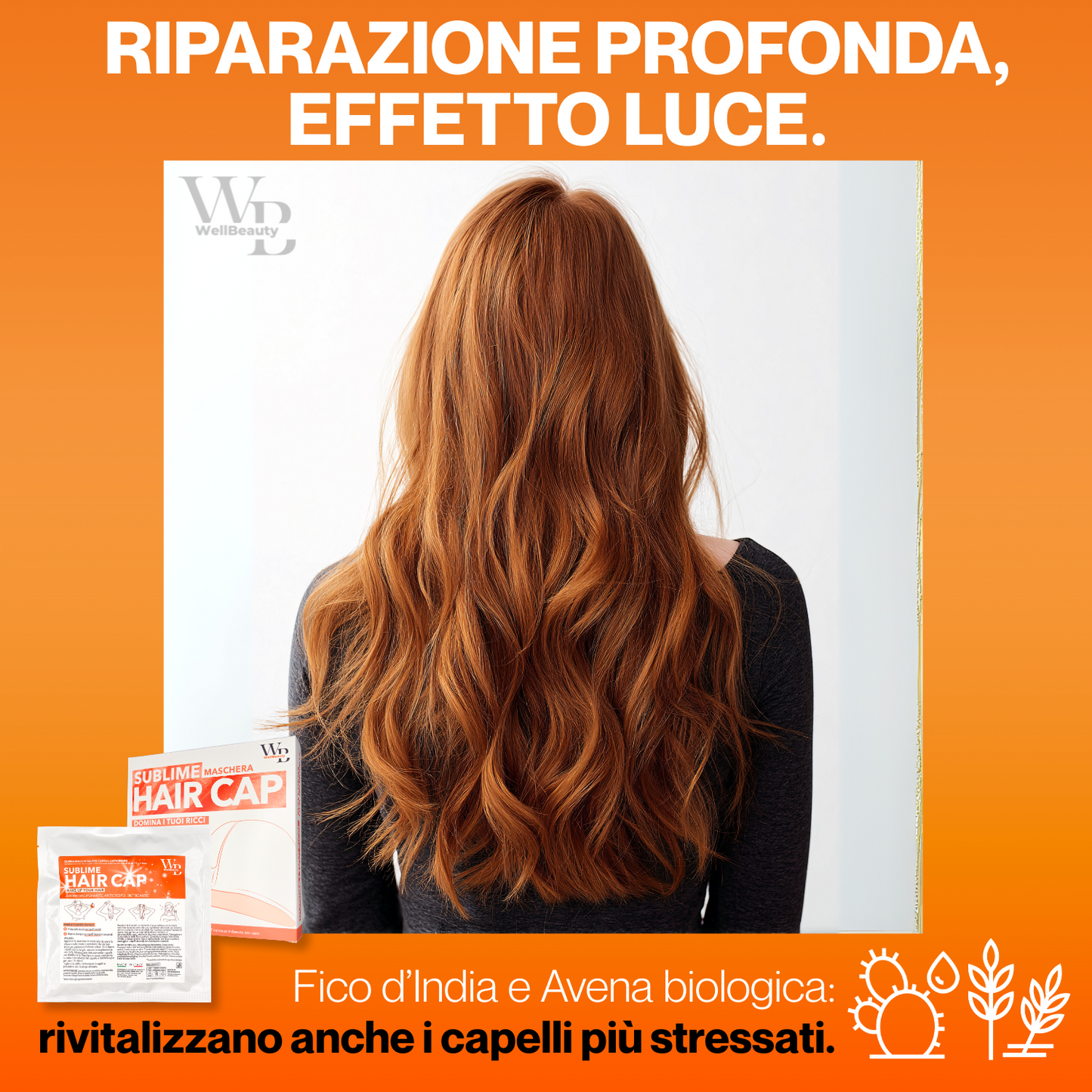 Wellbeauty Maschera Capelli Monouso Anticrespo Disciplinante