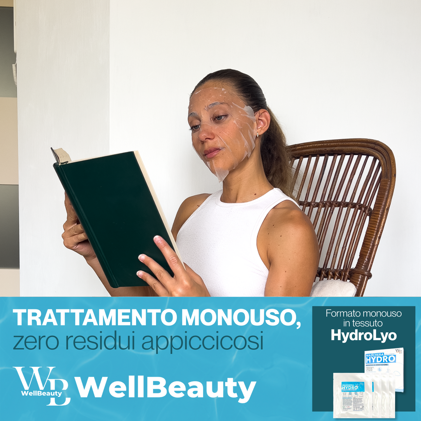 Wellbeauty® HydroLyo - Maschera al Collagene Marino Viso