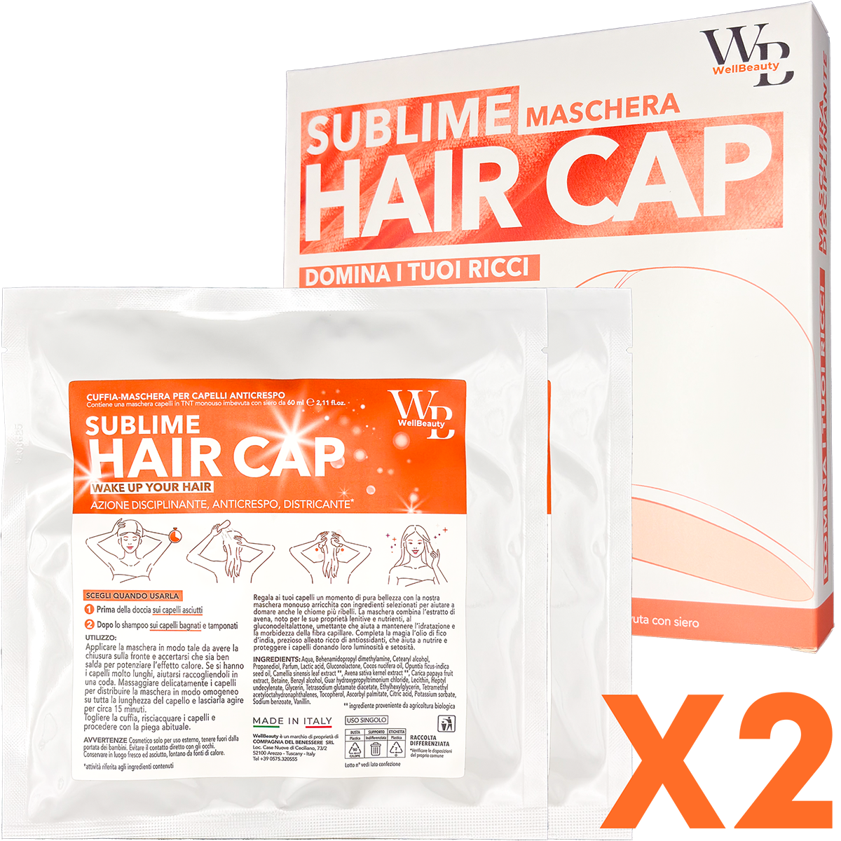 Wellbeauty Maschera Capelli Monouso Anticrespo Disciplinante