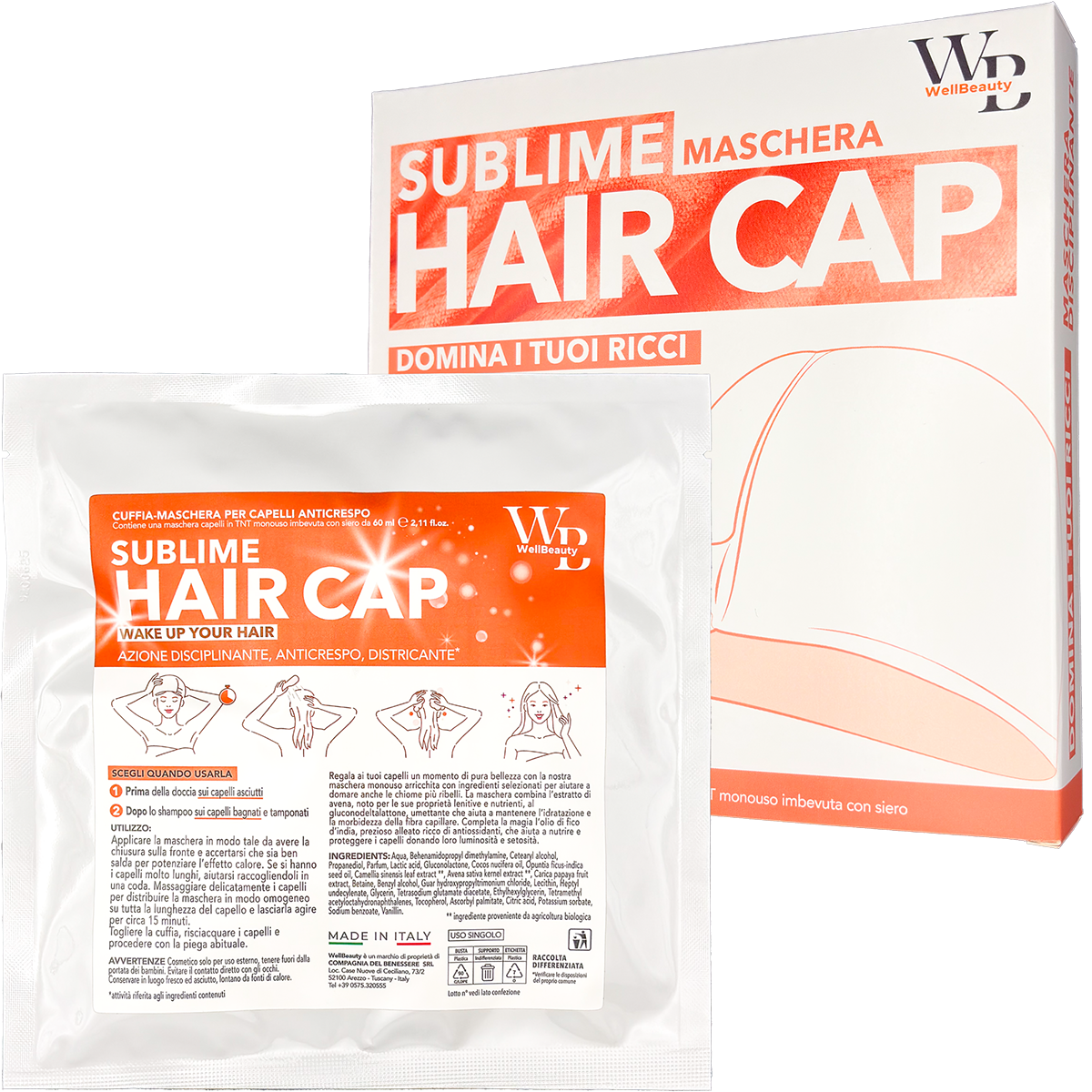 Wellbeauty Maschera Capelli Monouso Anticrespo Disciplinante