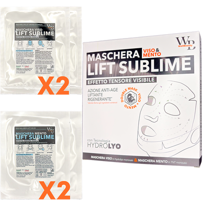 WellBeauty Maschera Viso e Mento Liftante in Tessuto HydroLyo